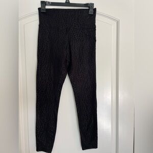 Juicy Couture Black Textured Sport Leggings with Pink Logo